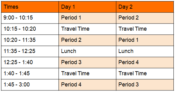 Timetable